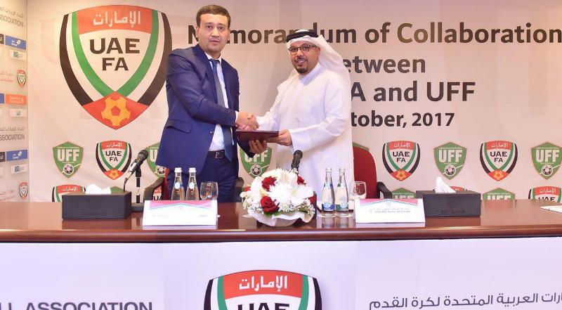 O`FF Prezidenti Umid Ahmadjonov BAA Futbol Uyushmasi rahbariyati bilan uchrashdi 