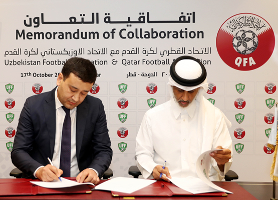 O`zbekiston Futbol Federatsiyasi Qatar Futbol Uyushmasi bilan memorandum imzoladi
