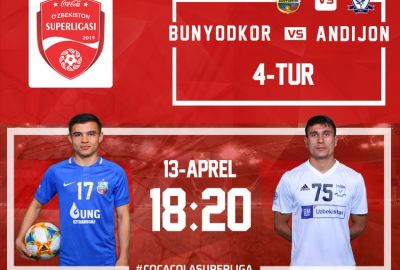 “Bunyodkor” — “Andijon” / Jamoalarning liboslari rangi ma`lum 