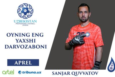Aprel oyining eng yaxshi darvozaboni – Sanjar Quvvatov 