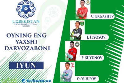 Iyun oyining eng yaxshi darvozaboni bo`lishga nomzodlar