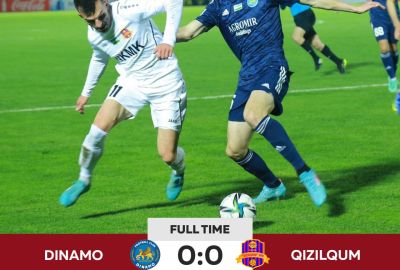 Coca-Cola Superliga. “Qizilqum” ochko “yo‘qotdi”,  “Dinamo” esa “ishladi”