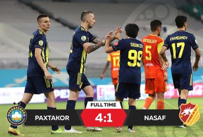 Coca Cola Superligasi, 11-tur: “Paxtakor” – “Nasaf” 4:1