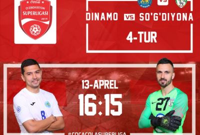 “Dinamo” – “So`g`diyona” / Jamoalarning liboslari rangi ma`lum 