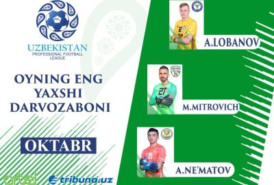 Oktyabr oyining eng yaxshi darvozaboni bo`lishga nomzodlar