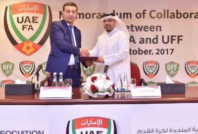 O`FF Prezidenti Umid Ahmadjonov BAA Futbol Uyushmasi rahbariyati bilan uchrashdi 