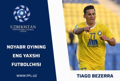 Noyabr oyining eng yaxshi futbolchisi – Tiago Bezerra 