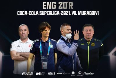 UZ Footbal Awards–2021. Coca-Cola Superligasining eng yaxshi murabbiyi bo‘lishga nomzodlar