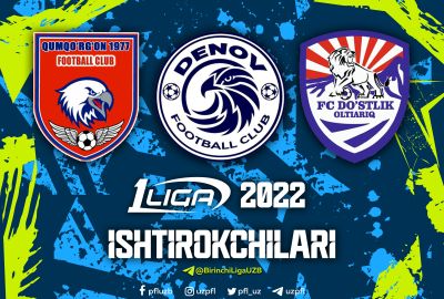 “Denov”, “Do‘stlik” (Oltiariq) va “Qumqo‘rg‘on” – Birinchi liga-2022 ishtirokchilari