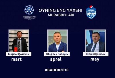 Bahor-2018. Qosimov – peshqadam, Arveladze – eng omadsiz murabbiy 