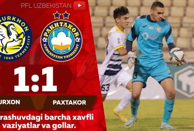 Coca-Cola Superliga, 21-tur: “Surxon” – “Paxtakor” 1:1