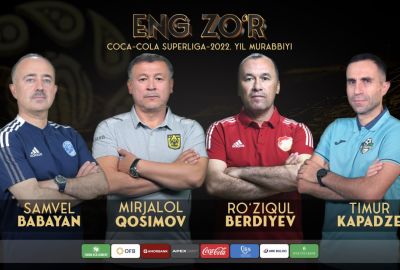 Eng zo‘r-2022. Coca-Cola Superligada yil murabbiyi bo‘lishga nomzodlar