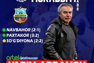 Vadim Abramov – noyabr oyining eng yaxshi murabbiyi