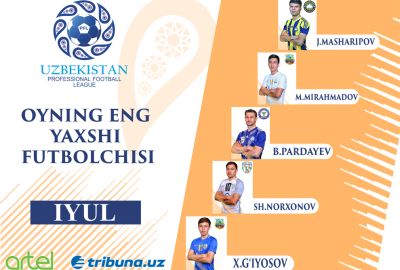 Iyul oyining eng yaxshi futbolchisi bo`lishga nomzodlar