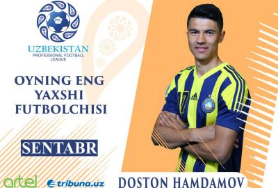 Doston Hamdamov – sentyabr oyining eng yaxshi futbolchisi