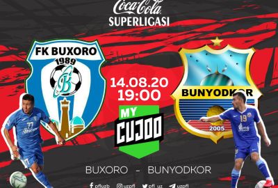 “Buxoro” – “Bunyodkor” bahsini Mycujoo.tv orqali onlayn tomosha qiling